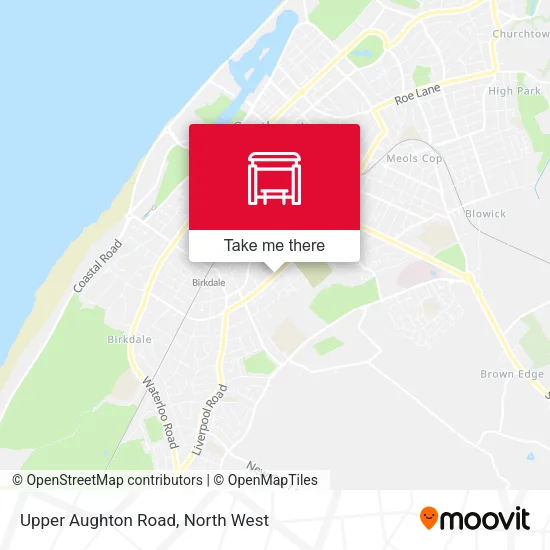 Upper Aughton Road map