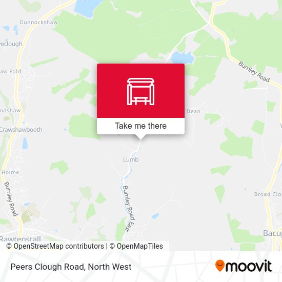 Peers Clough Road map