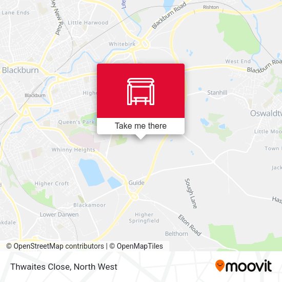 Thwaites Close map