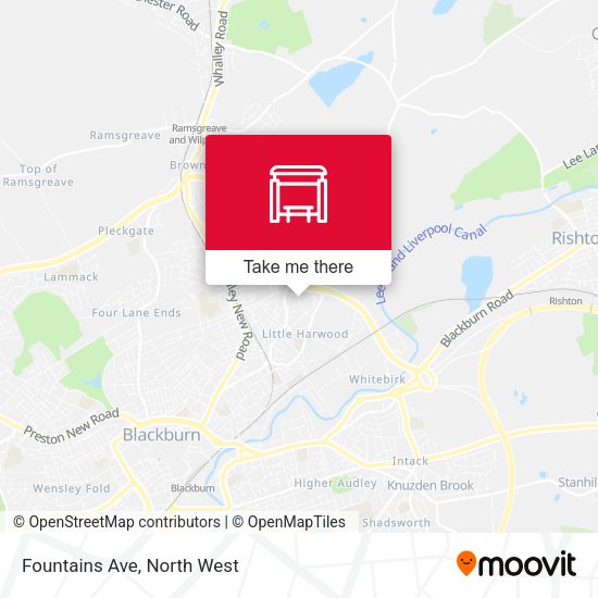 Fountains Ave map