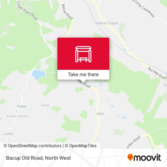 Bacup Old Road map