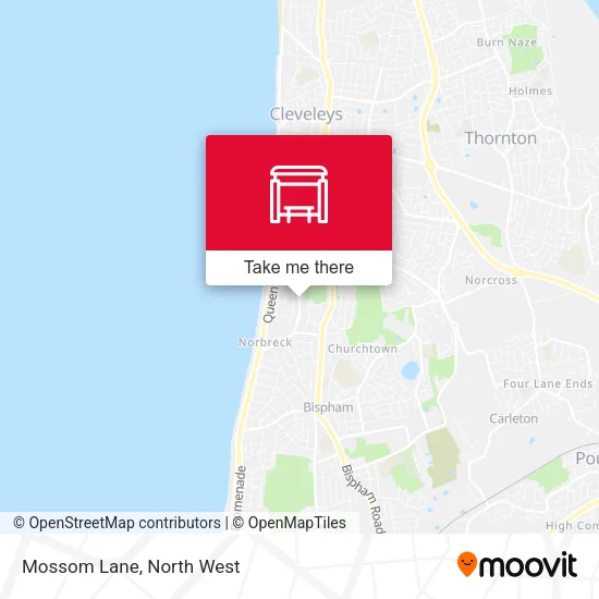 Mossom Lane map