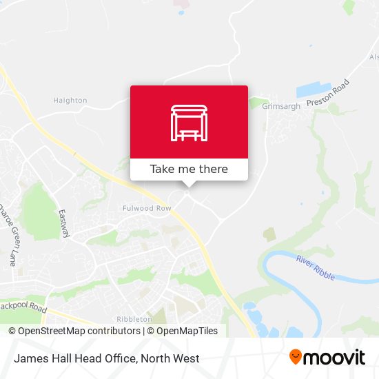 James Hall Head Office map