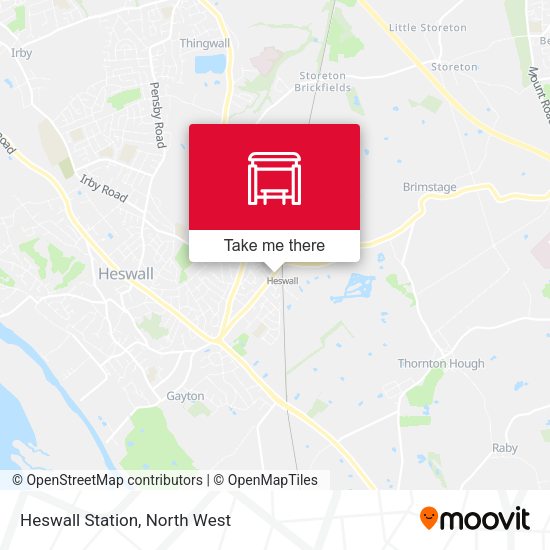 Heswall Station map