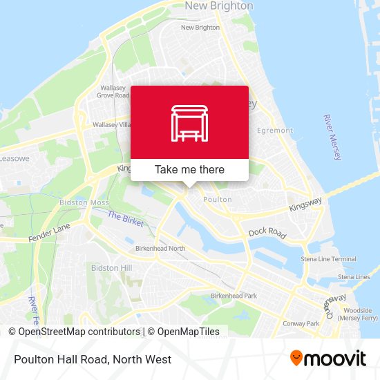 Poulton Hall Road map