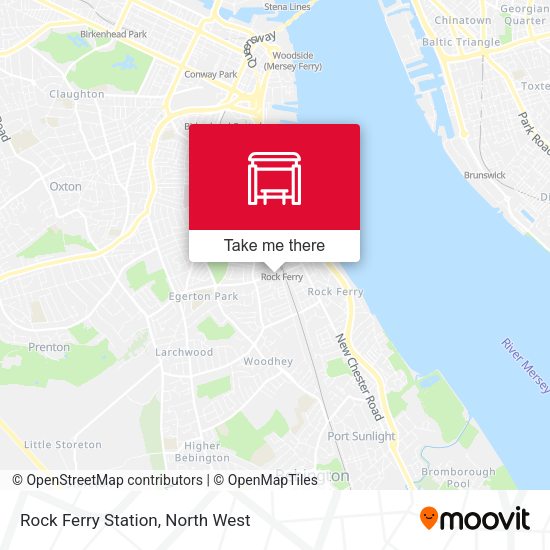Rock Ferry Station map