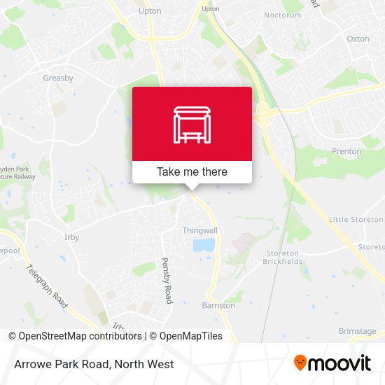 Arrowe Park Road map