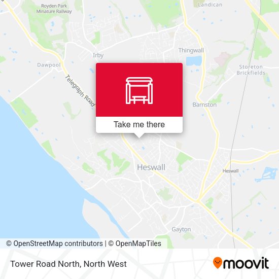 Tower Road North map