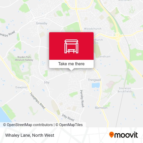 Whaley Lane map