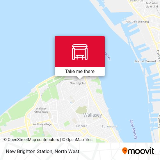 New Brighton Station map
