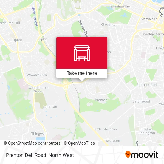 Prenton Dell Road map