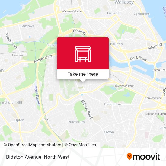 Bidston Avenue map