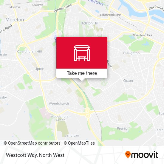 Westcott Way map