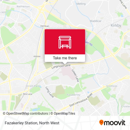 Fazakerley Station map