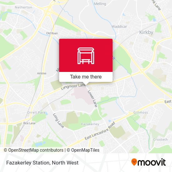 Fazakerley Station map