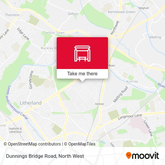 Dunnings Bridge Road map