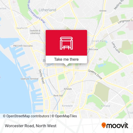 Worcester Road map