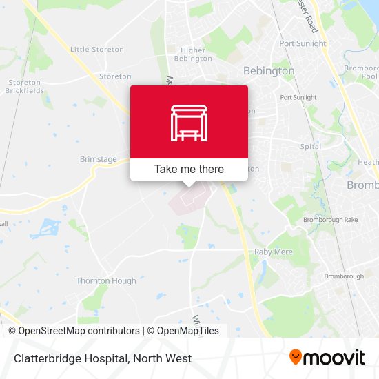 Clatterbridge Hospital map