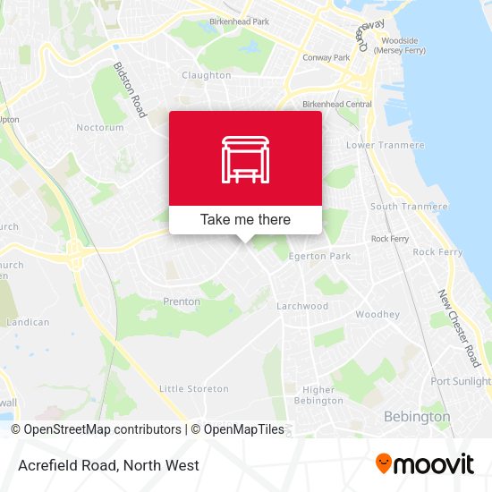 Acrefield Road map