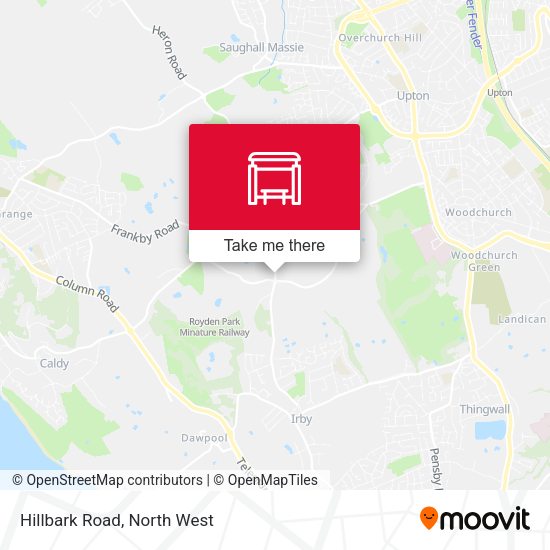 Hillbark Road map