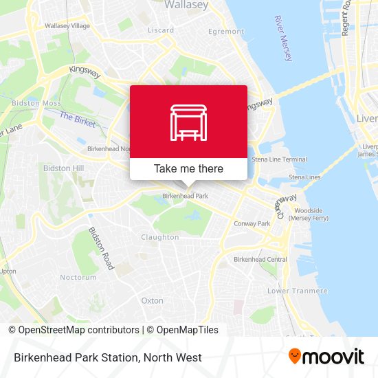 Birkenhead Park Station map