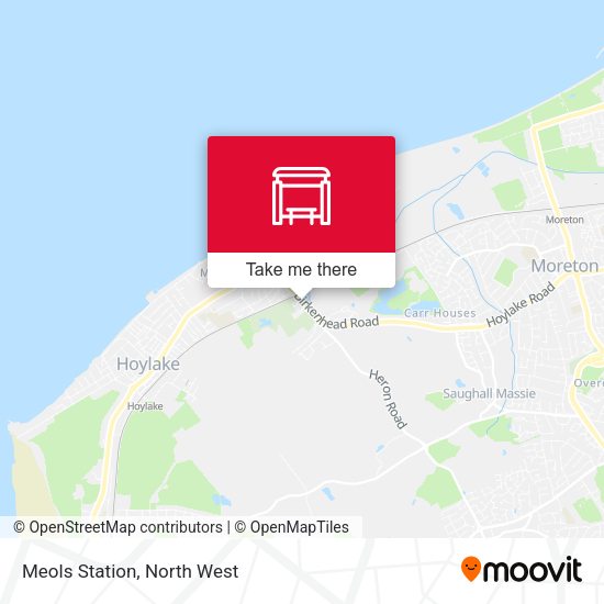 Meols Station map