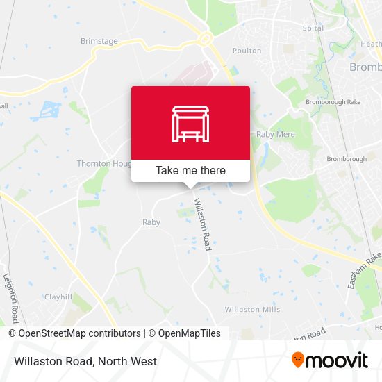 Willaston Road map