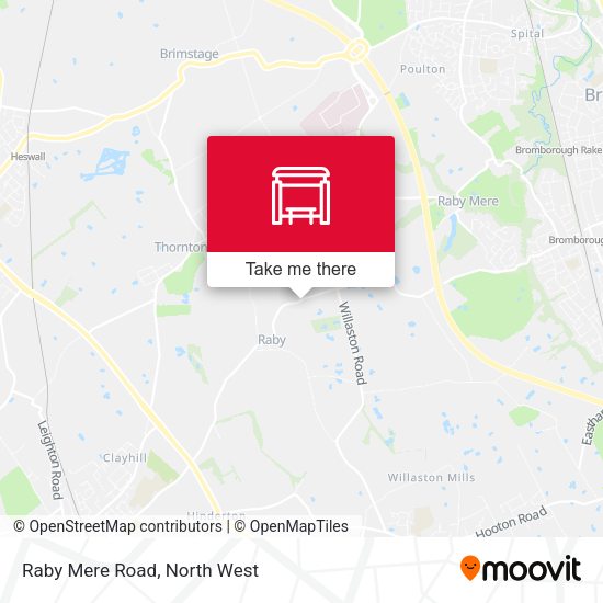 Raby Mere Road map