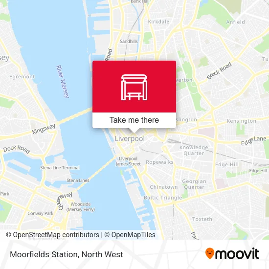 Moorfields Station map
