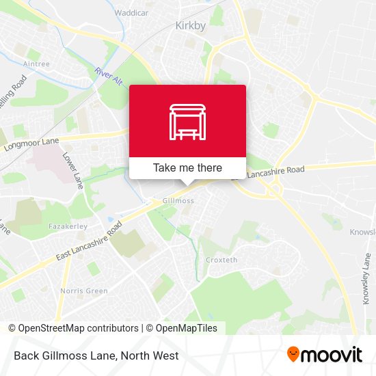 Back Gillmoss Lane map
