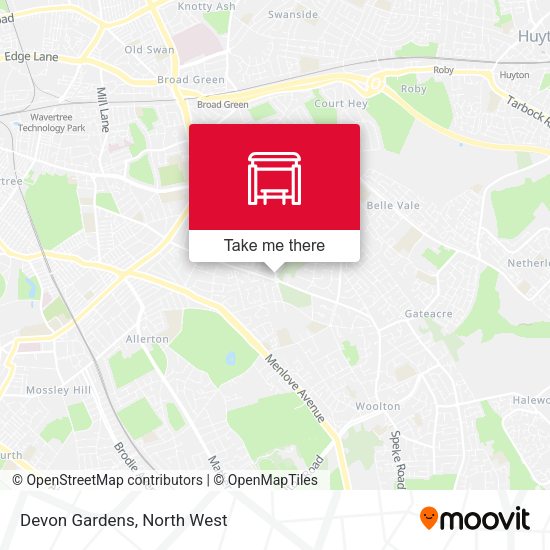Devon Gardens map