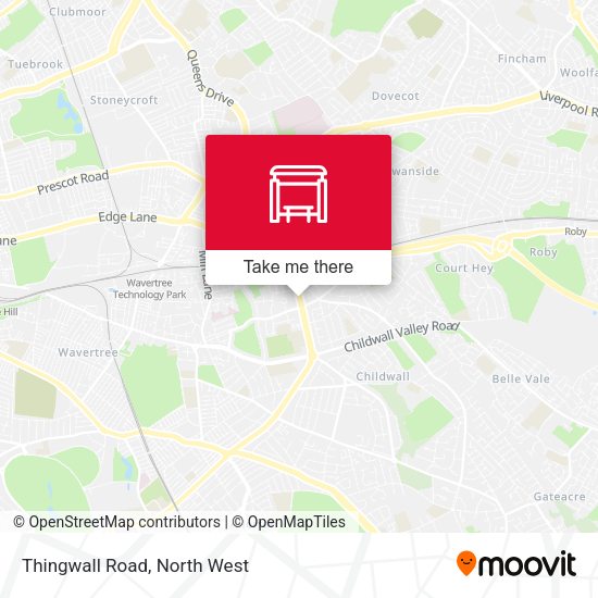 Thingwall Road map