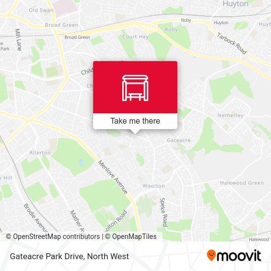 Gateacre Park Drive map