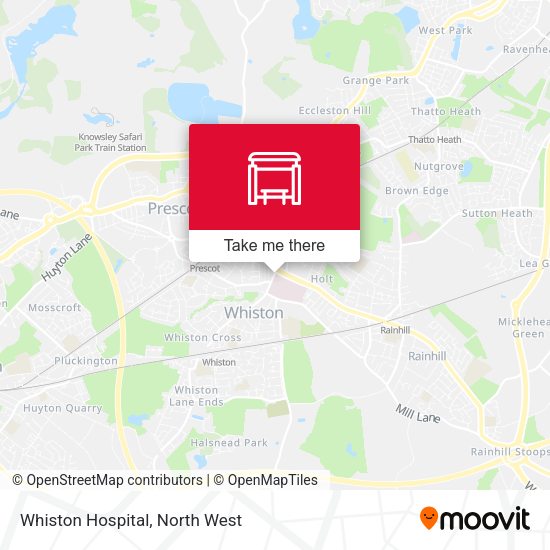 Whiston Hospital map