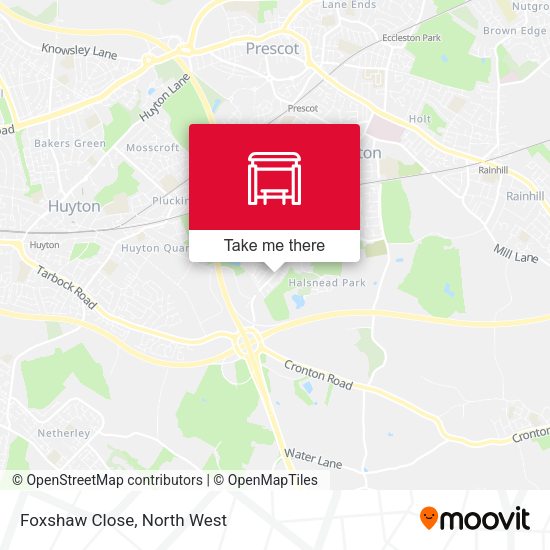 Foxshaw Close map