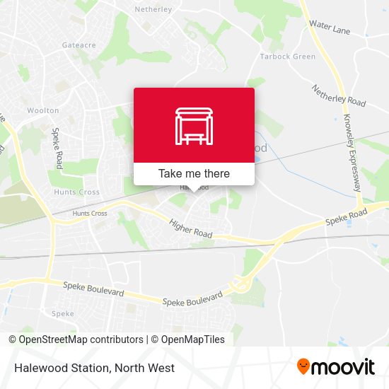 Halewood Station map