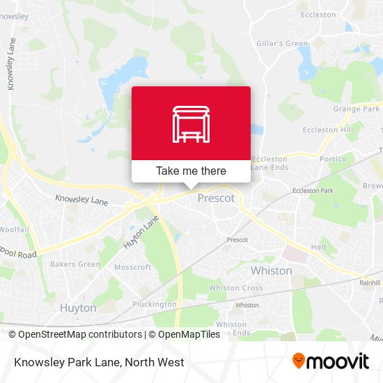 Knowsley Park Lane map