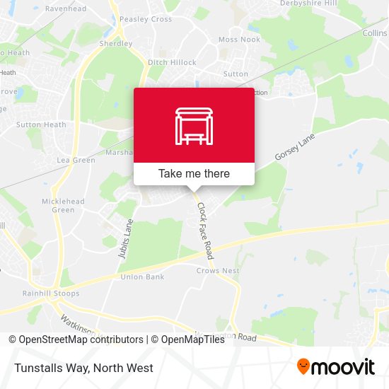 Tunstalls Way map