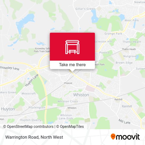 Warrington Road map