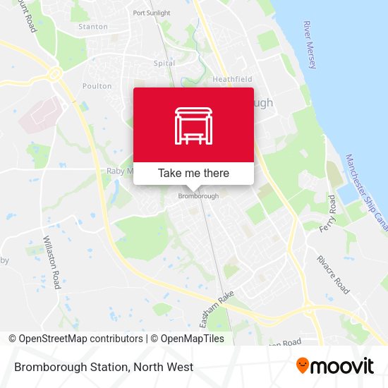 Bromborough Station map