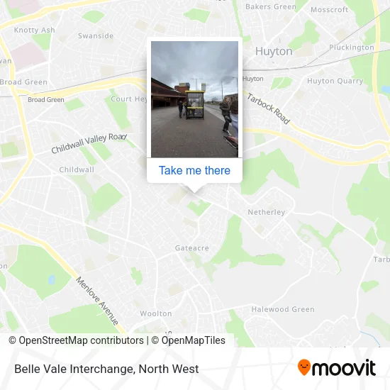 Belle Vale Interchange map