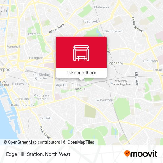 Edge Hill Station map