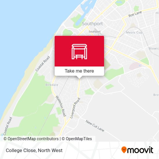 College Close map