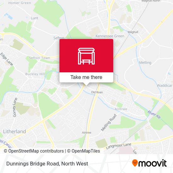Dunnings Bridge Road map