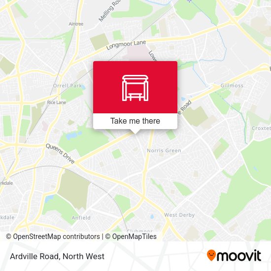 Ardville Road map
