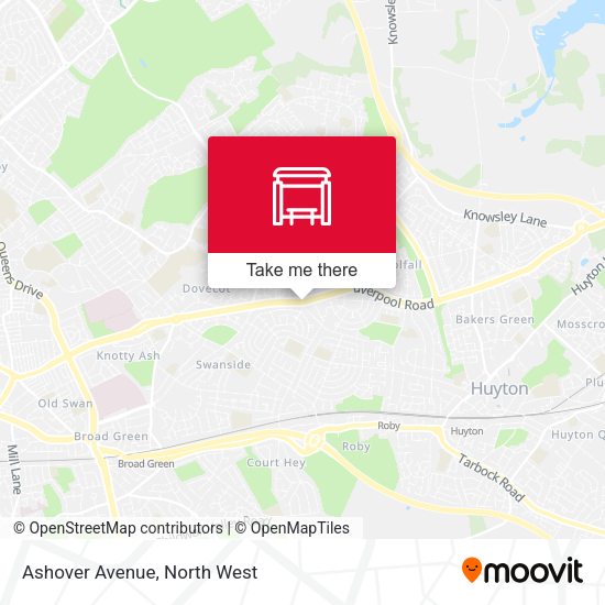 Ashover Avenue map