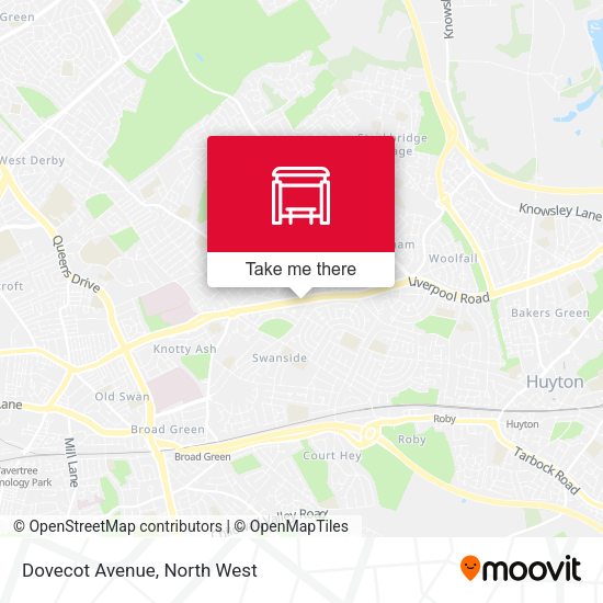Dovecot Avenue map