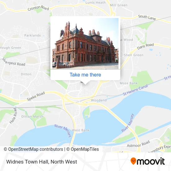 Widnes Town Hall map