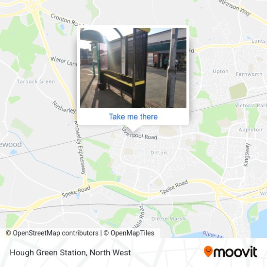 Hough Green Station map