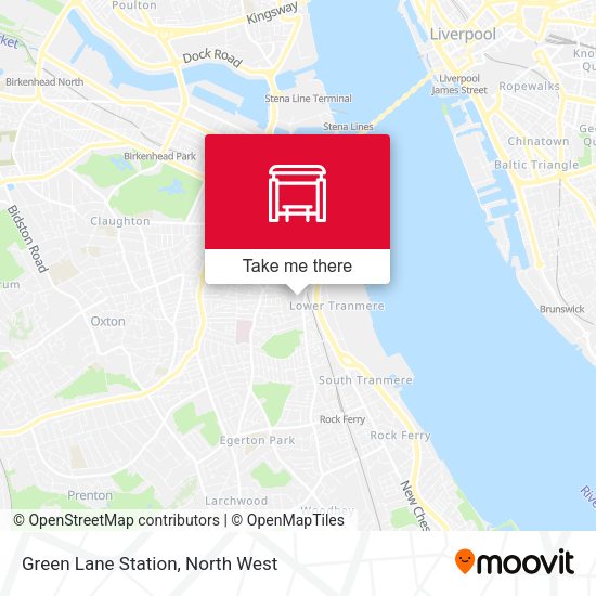 Green Lane Station map